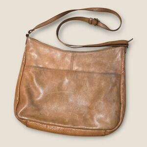 Vintage Margot New York Leather Hobo Bag 2000s 13x13" VTG Handbag Purse NYC‎ Y2K